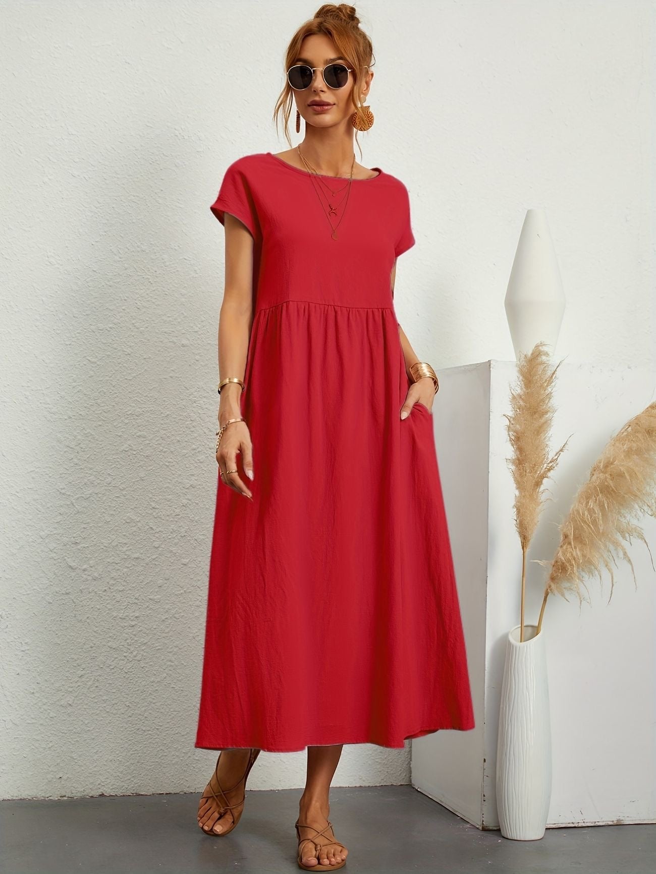 Greta™ | Lässiges Leinenkleid