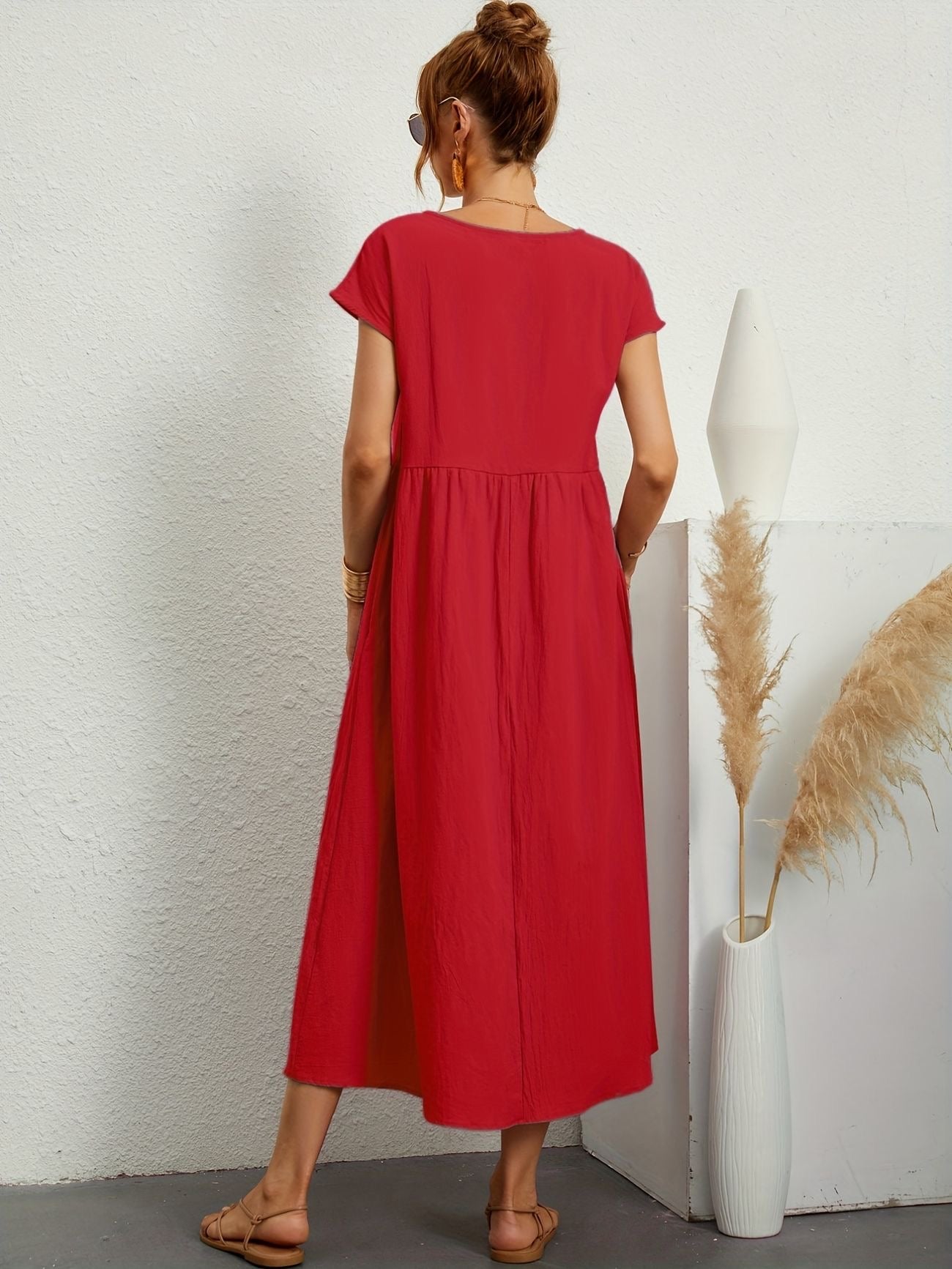 Greta™ | Lässiges Leinenkleid