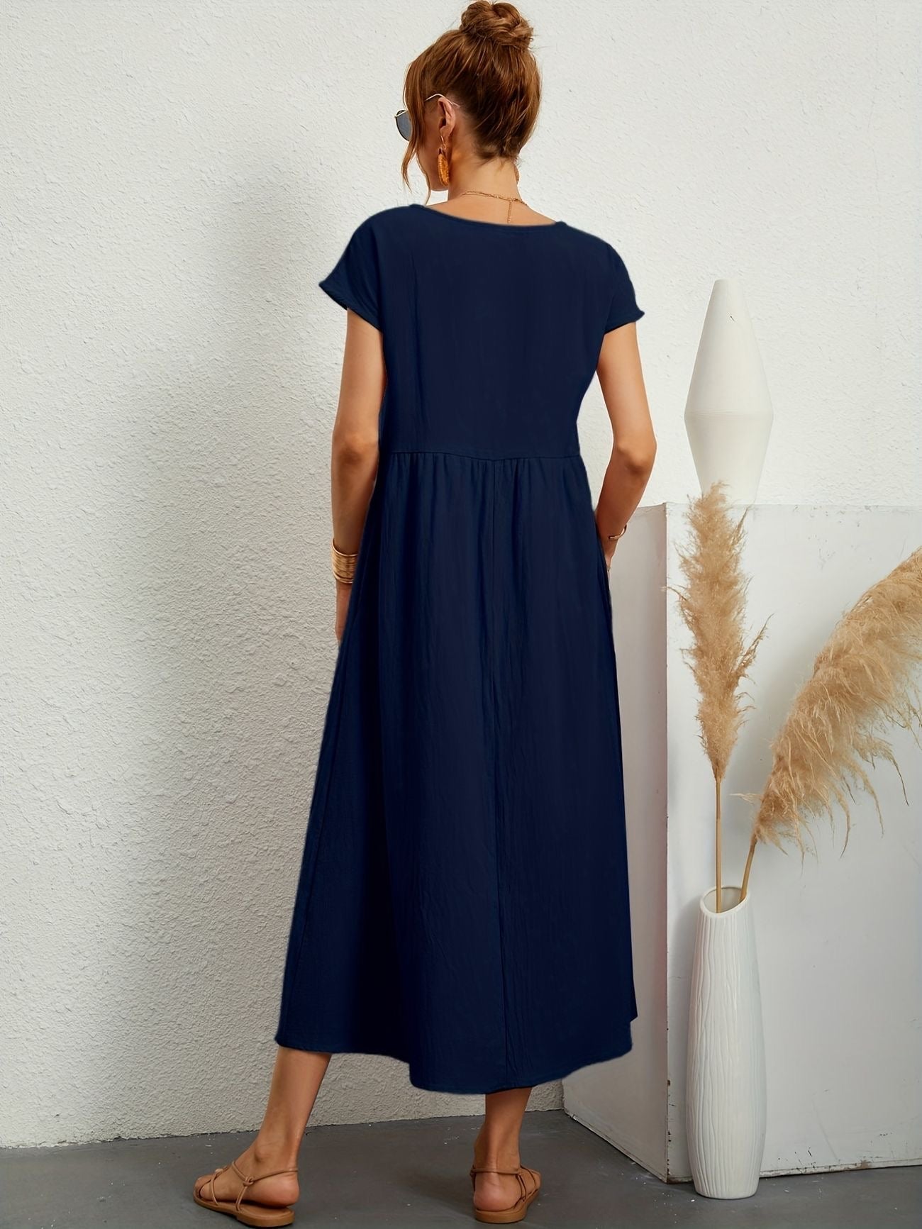 Greta™ | Lässiges Leinenkleid