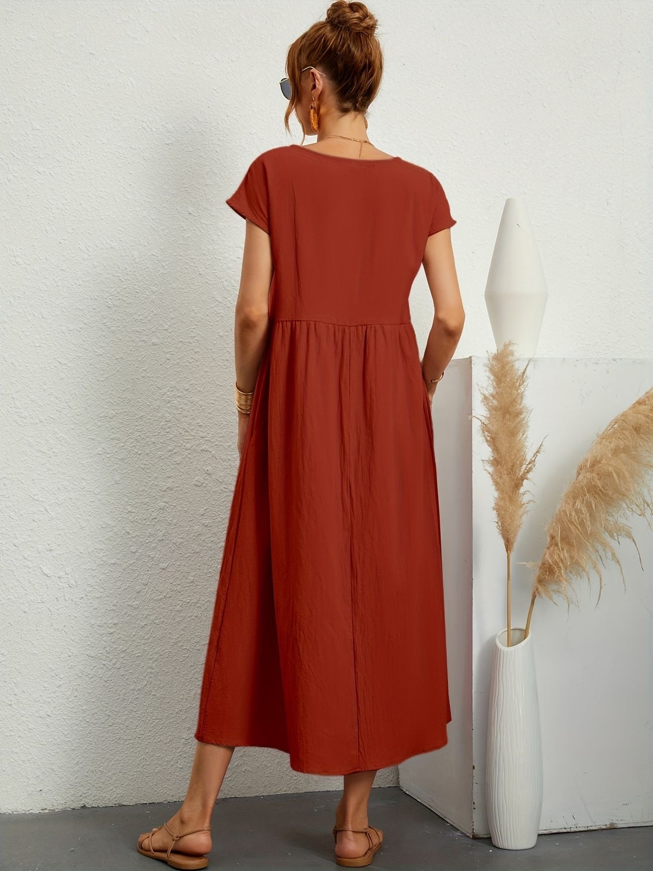 Greta™ | Lässiges Leinenkleid