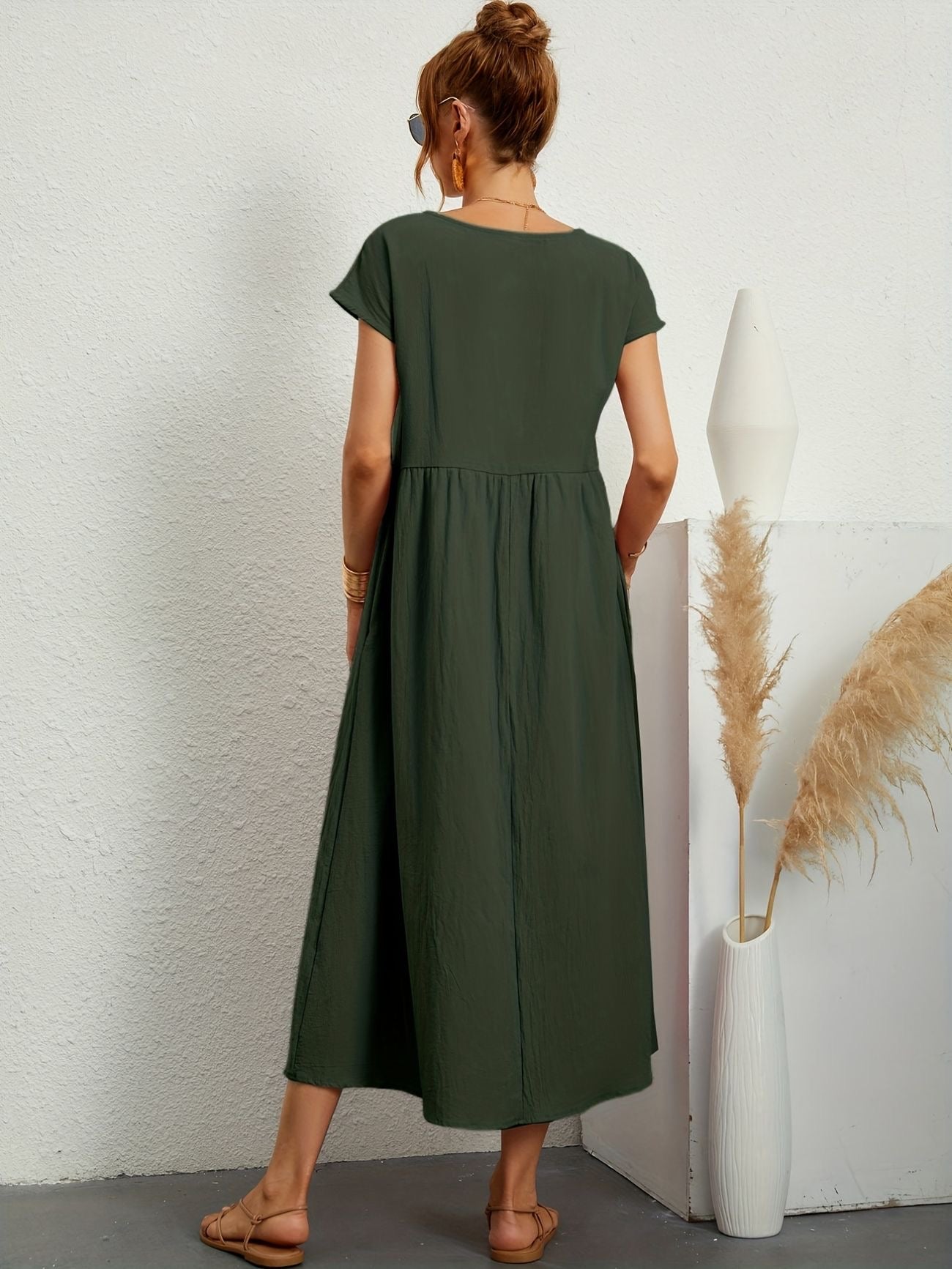 Greta™ | Lässiges Leinenkleid