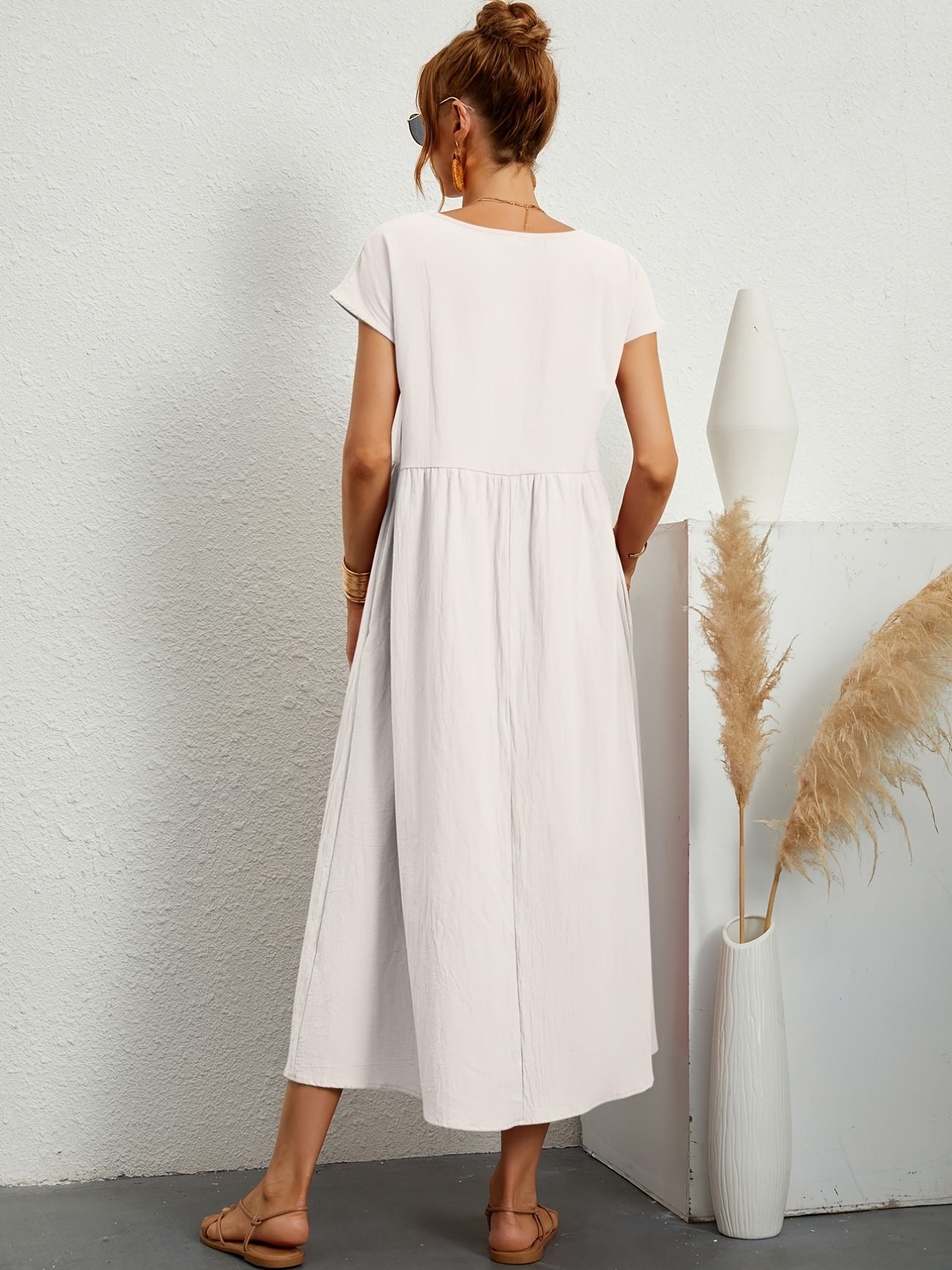 Greta™ | Lässiges Leinenkleid