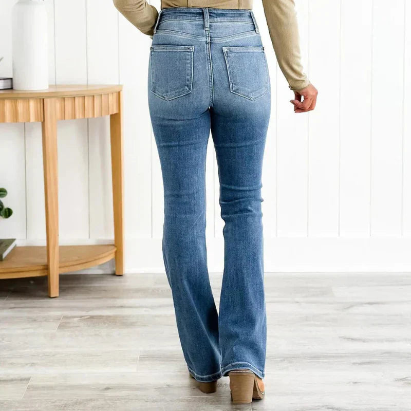 Roswitha™ | Hochgeschnittene Gerade Jeans