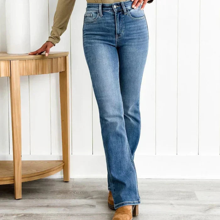 Roswitha™ | Hochgeschnittene Gerade Jeans