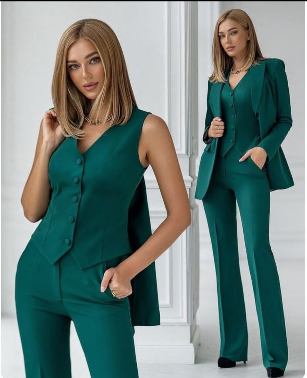 Selina™ | Eleganter 3-teiliger Hosenanzug