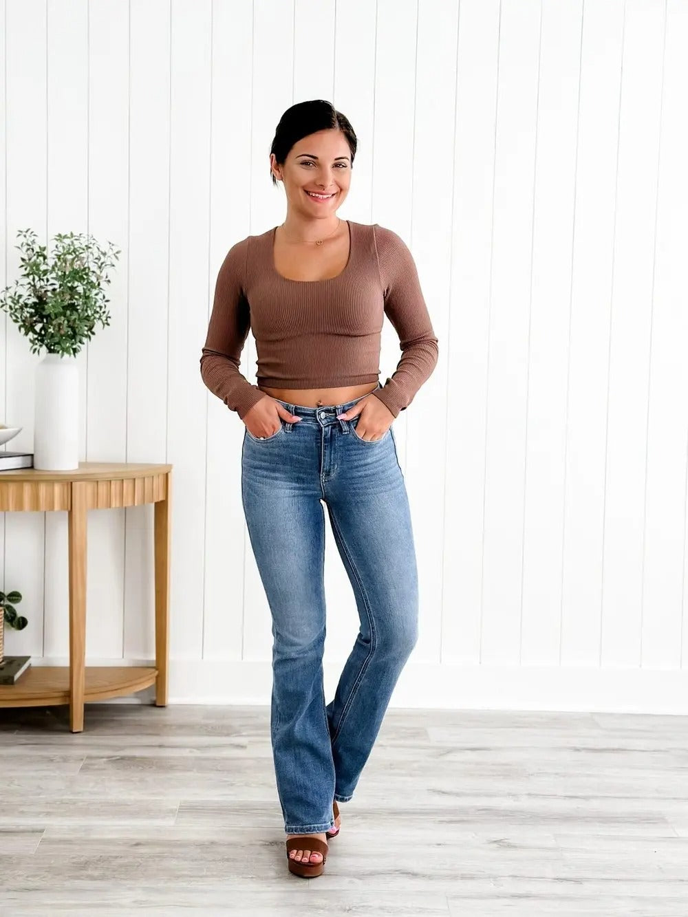Roswitha™ | Hochgeschnittene Gerade Jeans