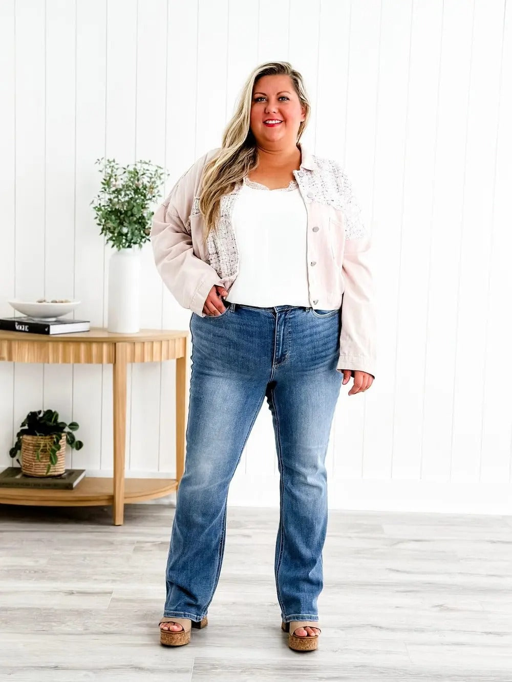 Roswitha™ | Hochgeschnittene Gerade Jeans