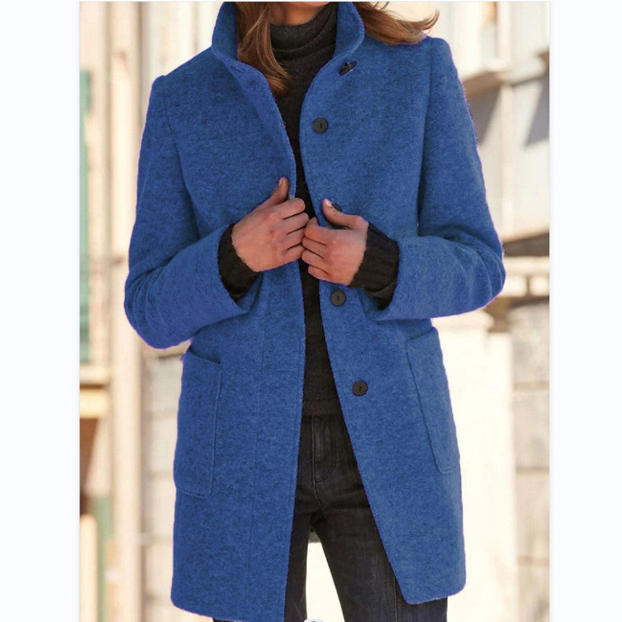 Vintora™ | Retro Damen-Windjacke mit Knöpfen und Stehkragen