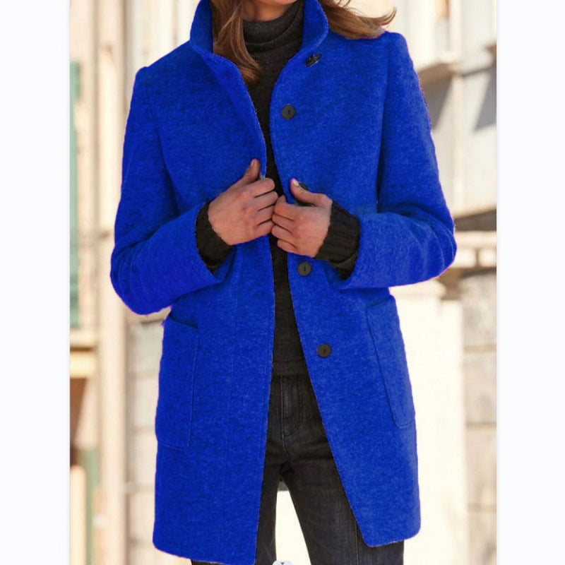Vintora™ | Retro Damen-Windjacke mit Knöpfen und Stehkragen
