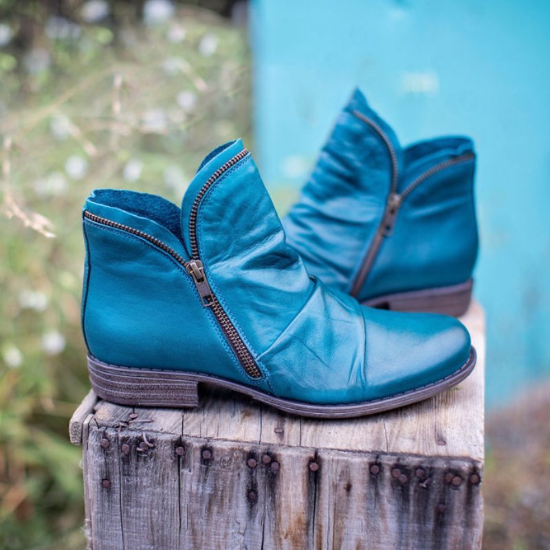 Renae™ | Lederstiefel mit Reißverschluss