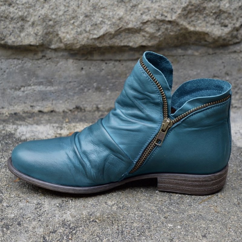 Renae™ | Lederstiefel mit Reißverschluss