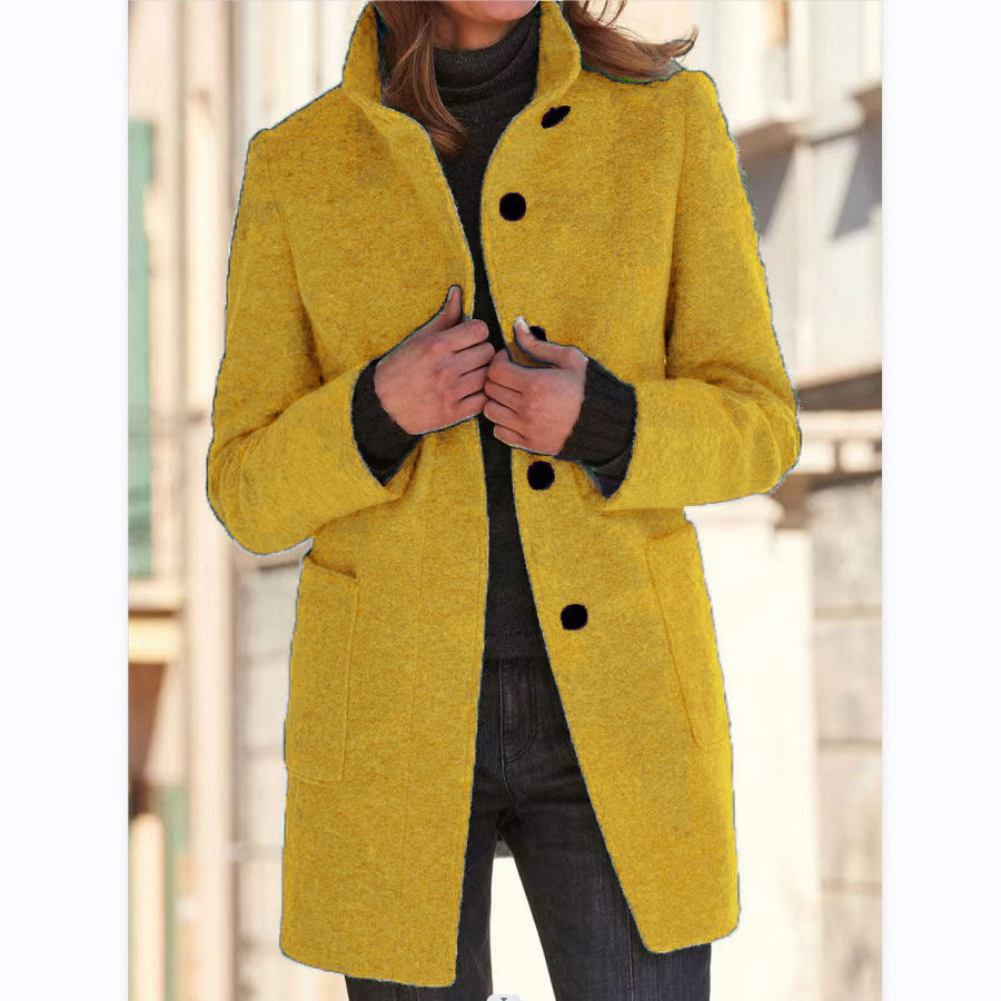 Vintora™ | Retro Damen-Windjacke mit Knöpfen und Stehkragen