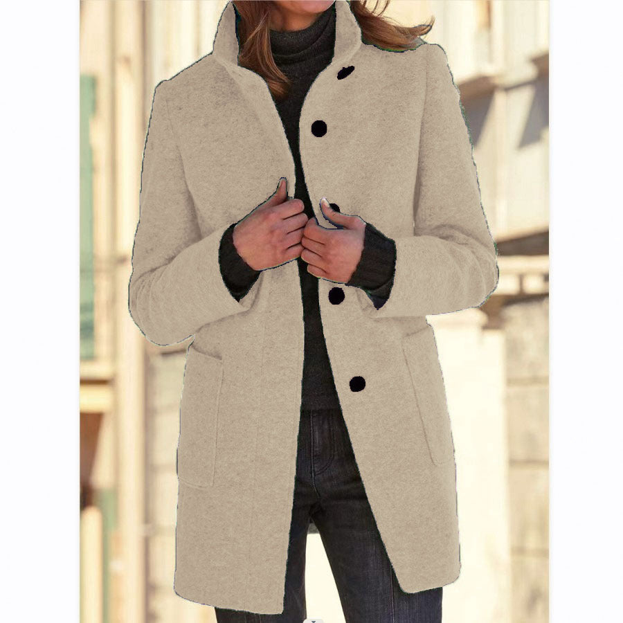 Vintora™ | Retro Damen-Windjacke mit Knöpfen und Stehkragen
