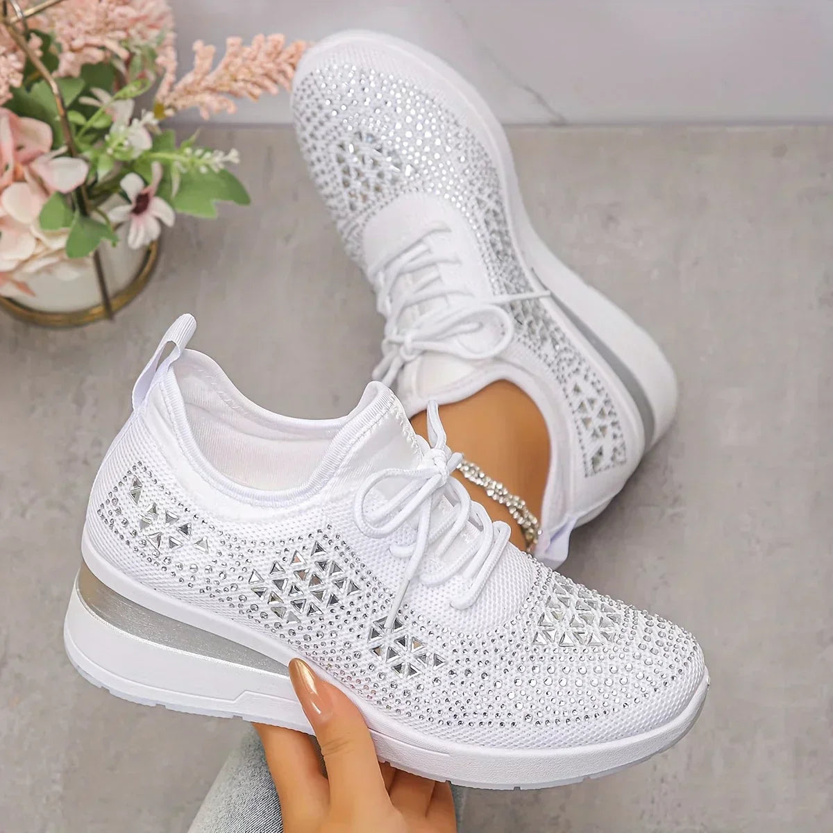 Marianne™ | Orthopädische Sneakers mit funkelnden Details