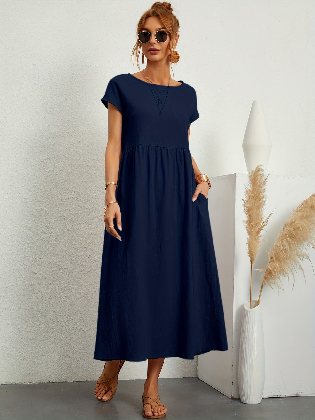 Greta™ | Lässiges Leinenkleid