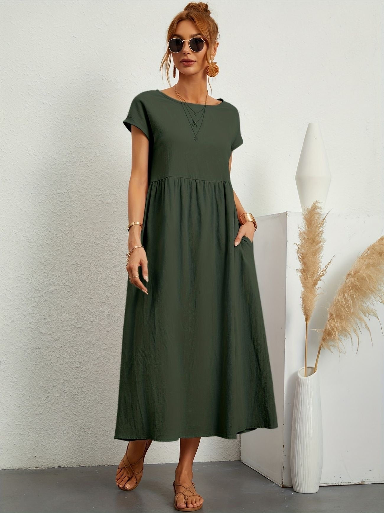 Greta™ | Lässiges Leinenkleid