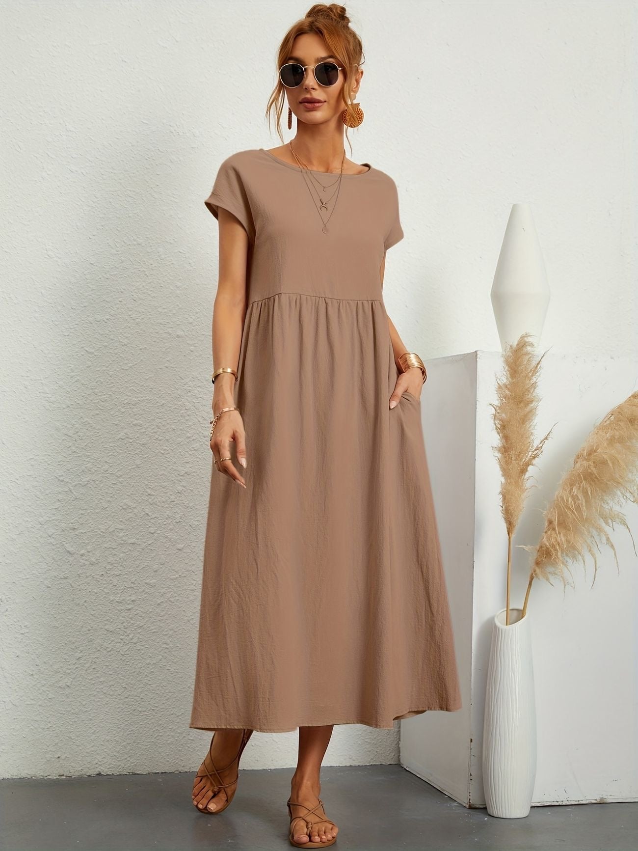 Greta™ | Lässiges Leinenkleid