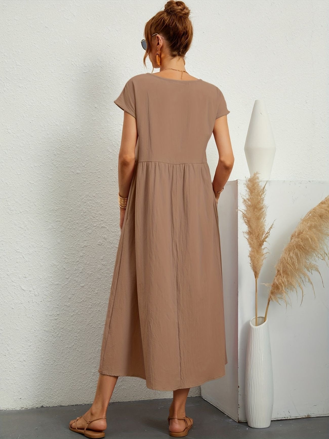 Greta™ | Lässiges Leinenkleid