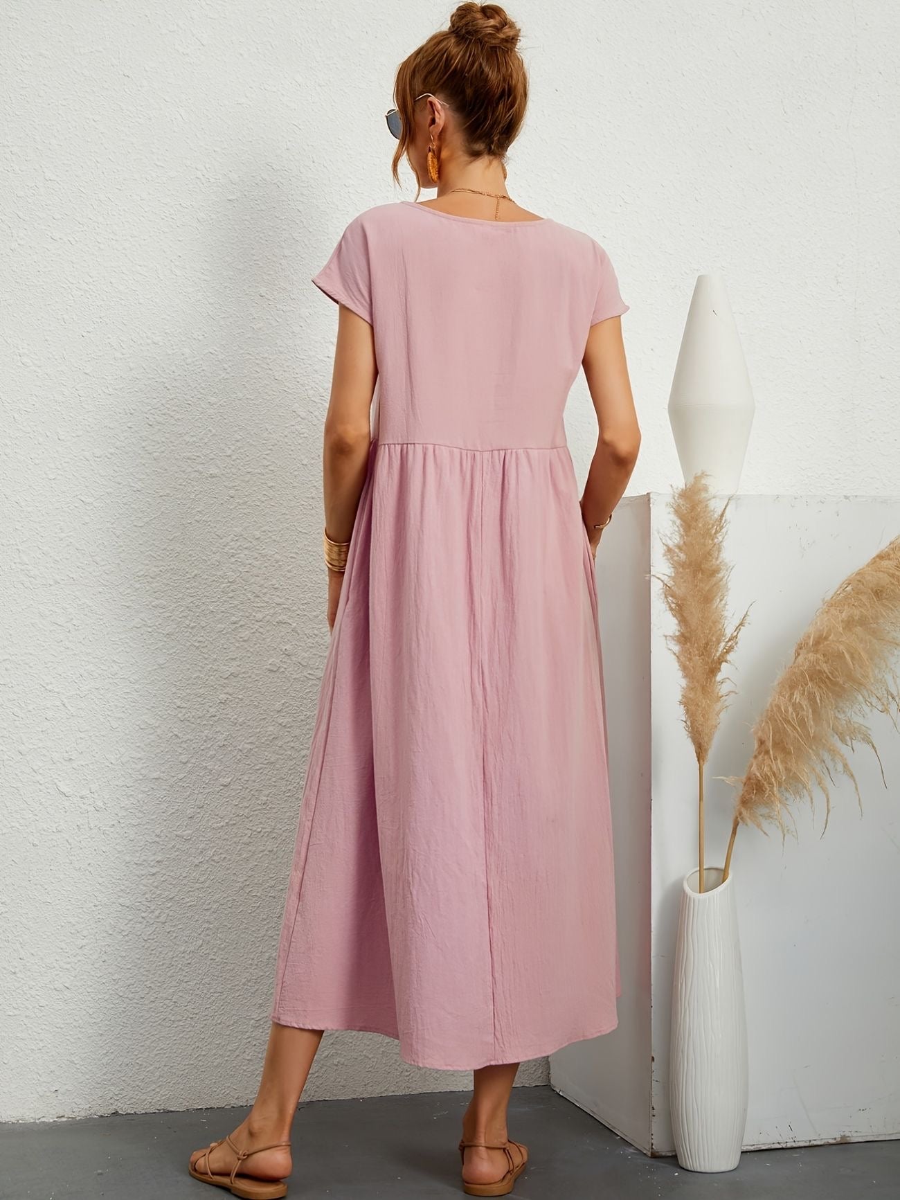 Greta™ | Lässiges Leinenkleid