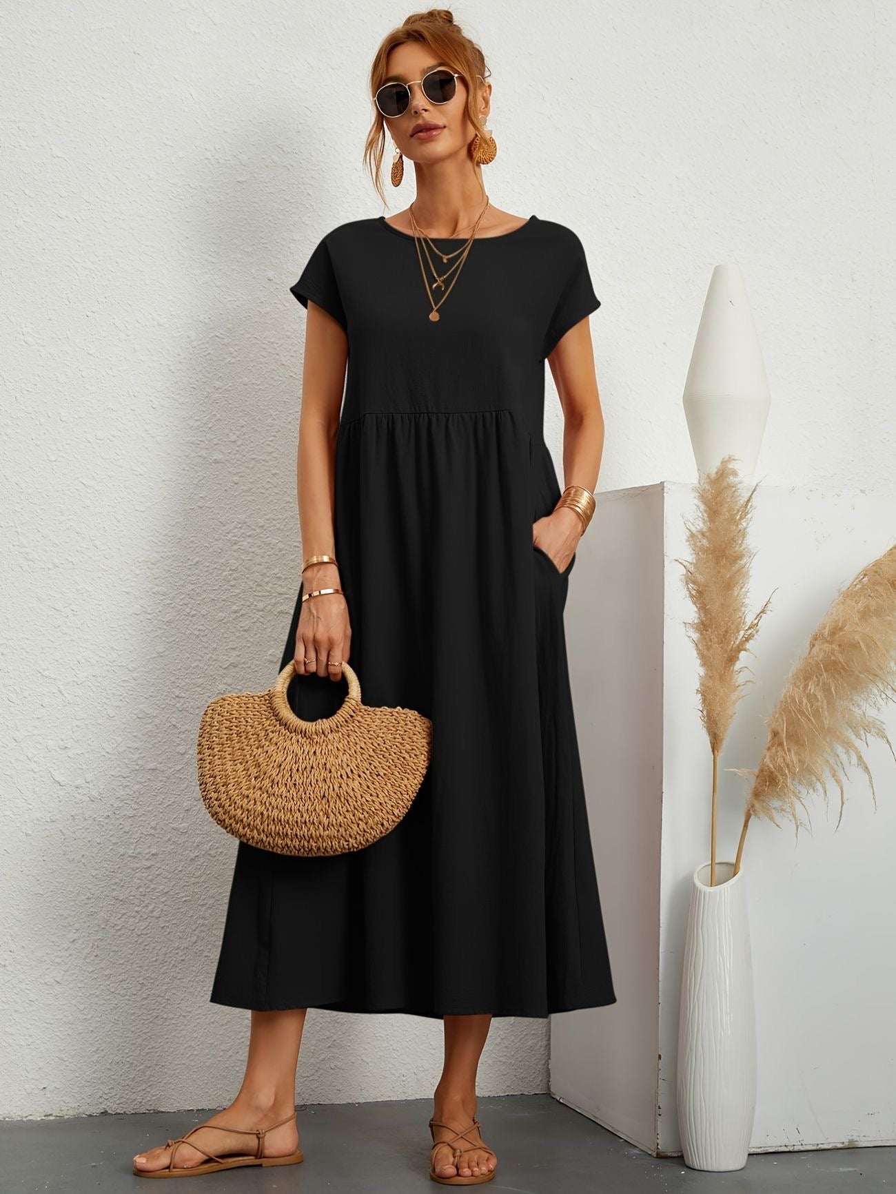 Greta™ | Lässiges Leinenkleid
