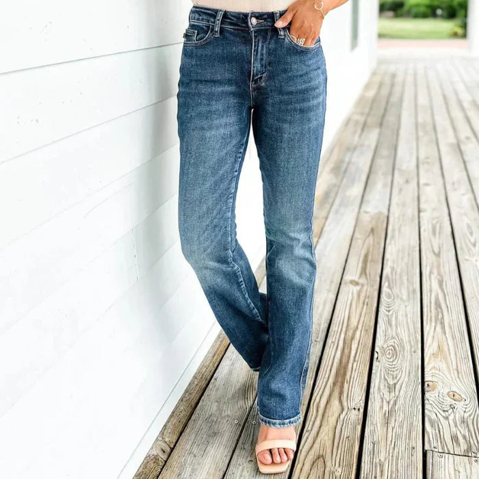 Roswitha™ | Hochgeschnittene Gerade Jeans