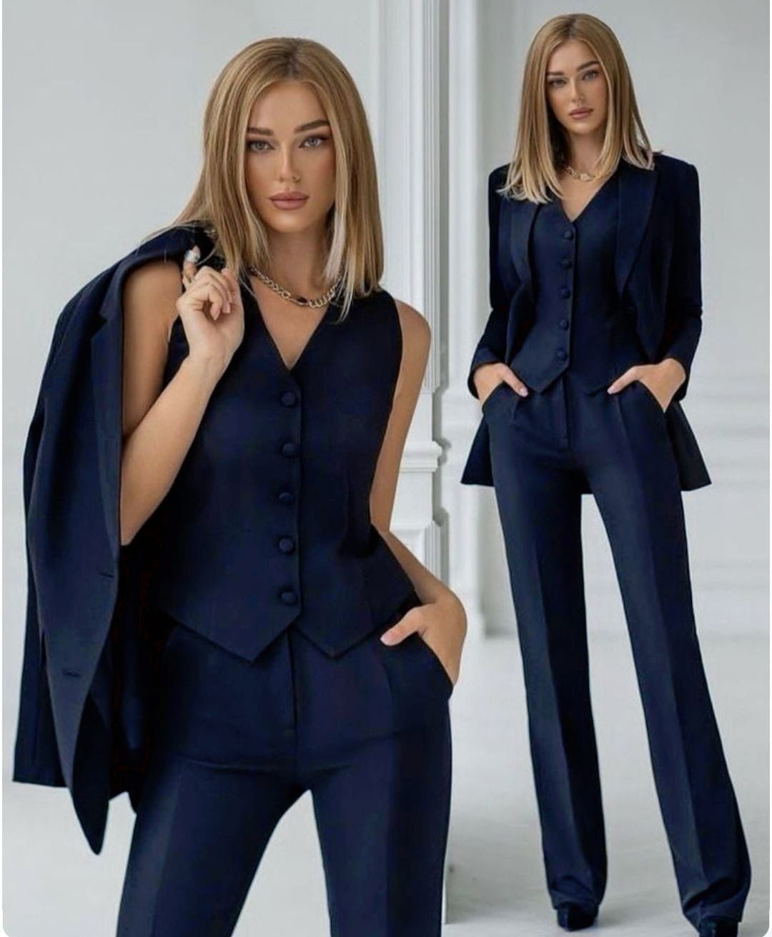 Selina™ | Eleganter 3-teiliger Hosenanzug