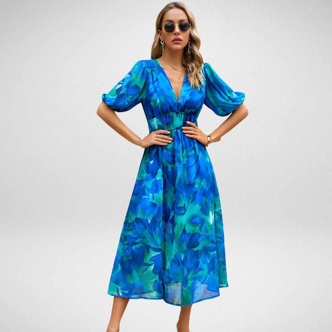 Johanna™ | V-Ausschnitt Freizeitkleid