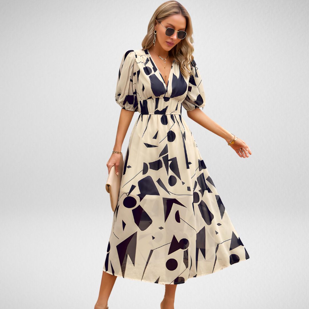 Johanna™ | V-Ausschnitt Freizeitkleid