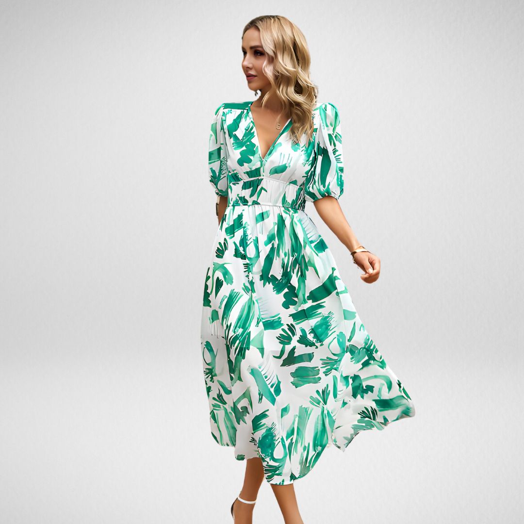 Johanna™ | V-Ausschnitt Freizeitkleid