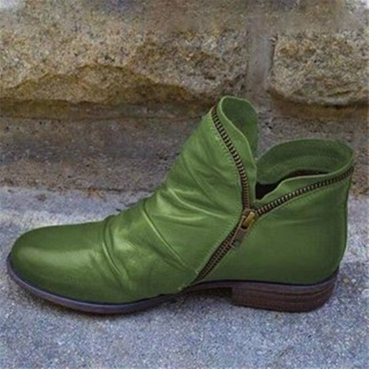 Renae™ | Lederstiefel mit Reißverschluss