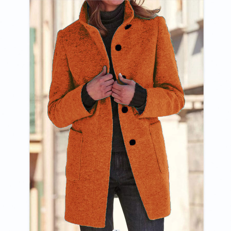 Vintora™ | Retro Damen-Windjacke mit Knöpfen und Stehkragen