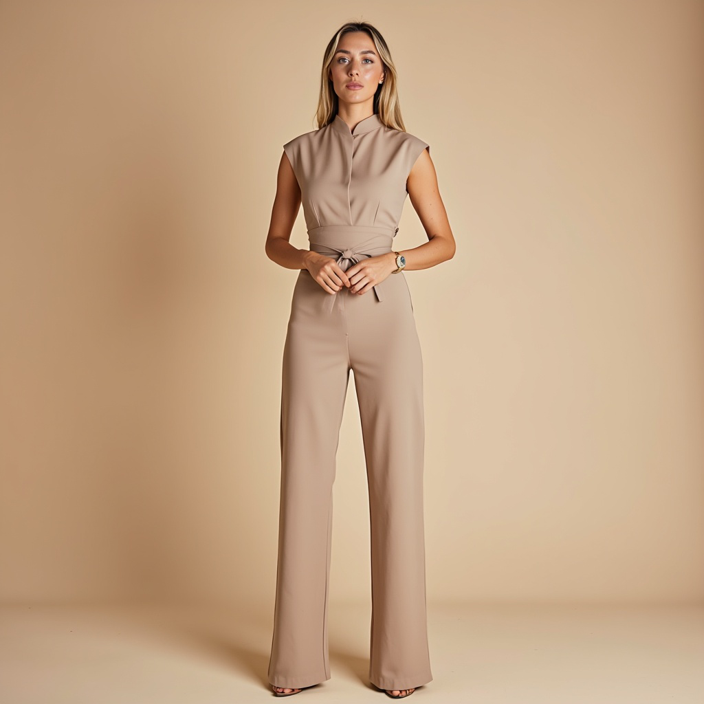 Wilhelmina™ | Eleganter Jumpsuit mit Bindegürtel