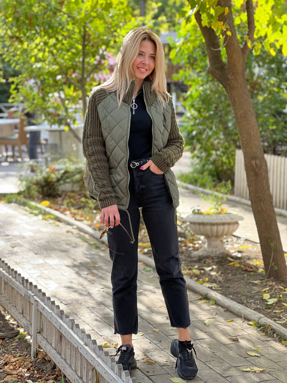 Morfa™ | Patchwork Strickjacke für Damen