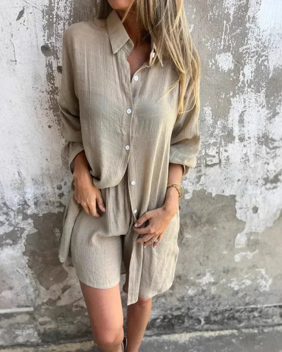 Beatrix™ | Leichtes Set mit Hemd und Shorts