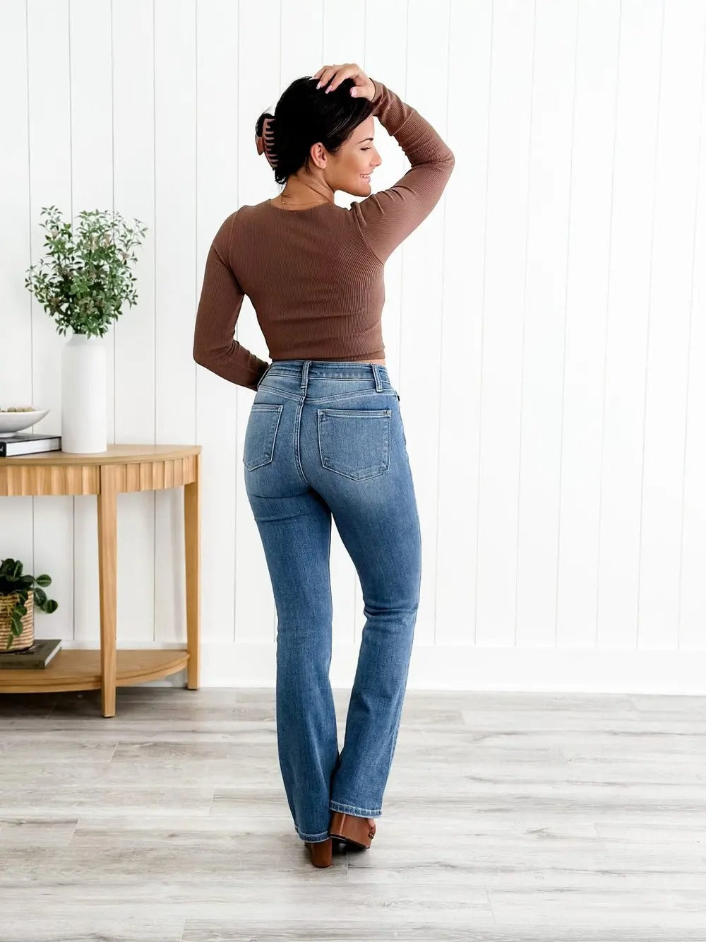 Roswitha™ | Hochgeschnittene Gerade Jeans
